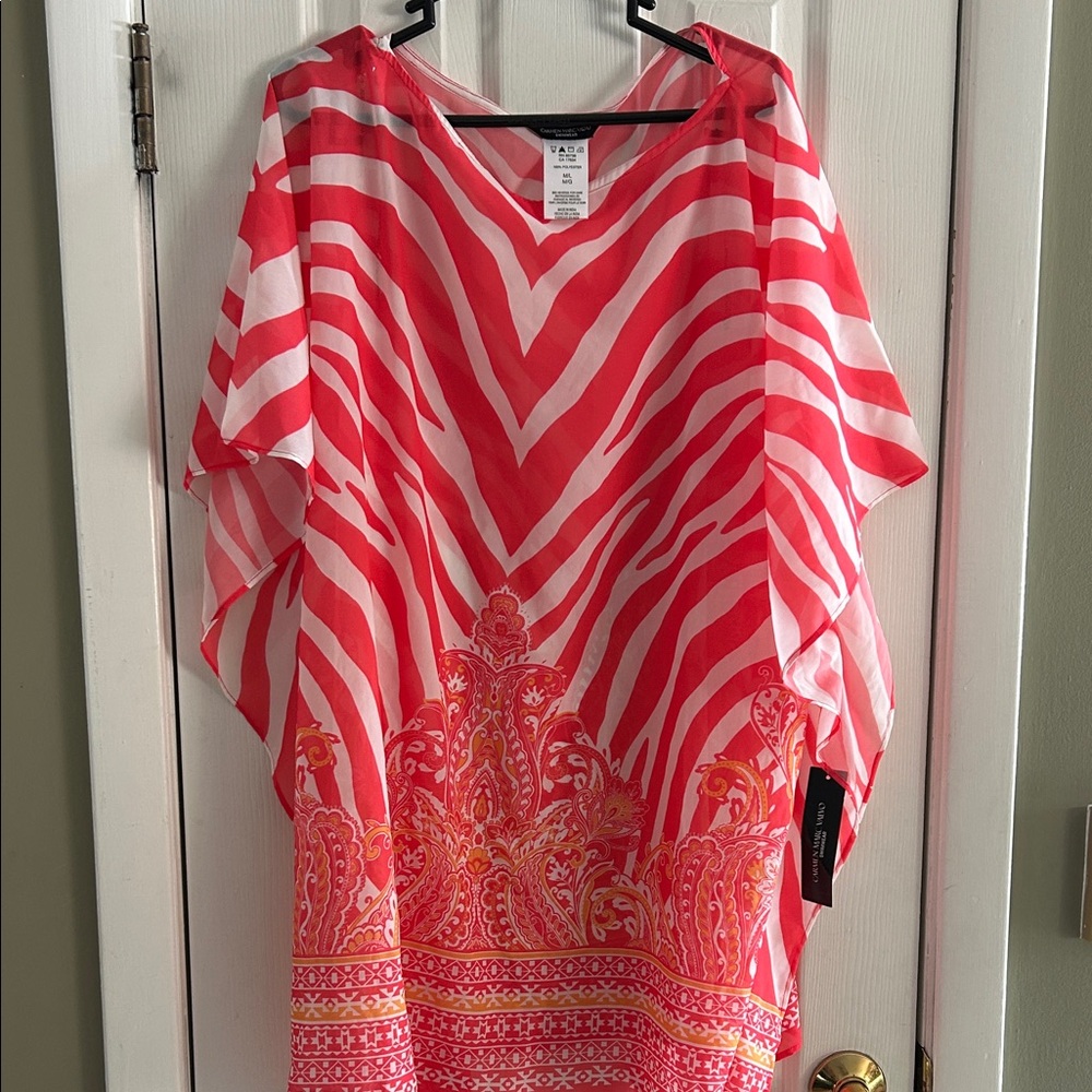 CARMEN MARC VALVO SWIMWEAR COVERUP SIZE M/L NWT